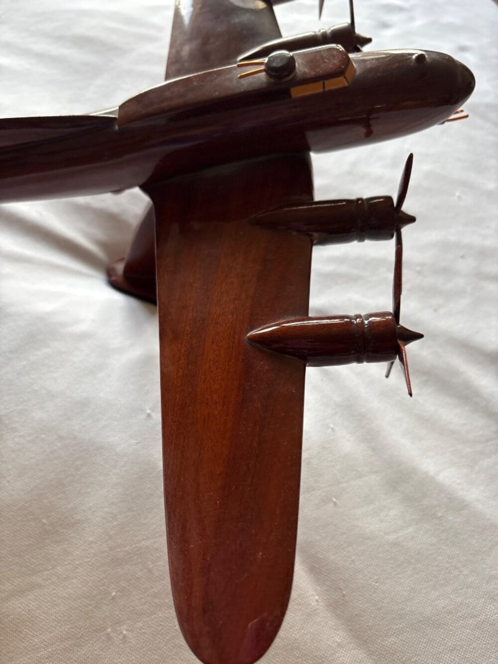 Handcrafted Wooden Airplane Model With Polished Finish Made In Vietnam - Picture 14 of 16